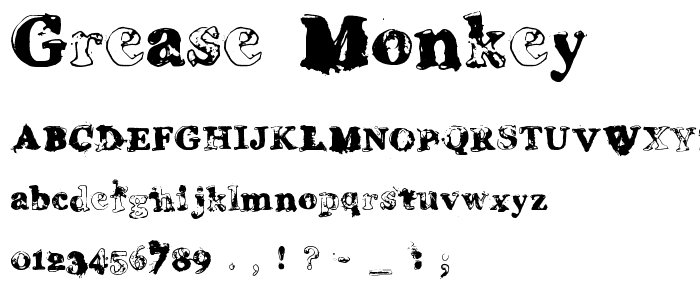 Grease Monkey font